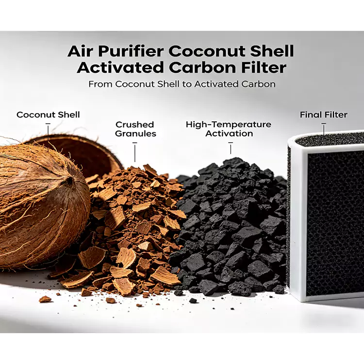 Filtro purificador de aire de carbono