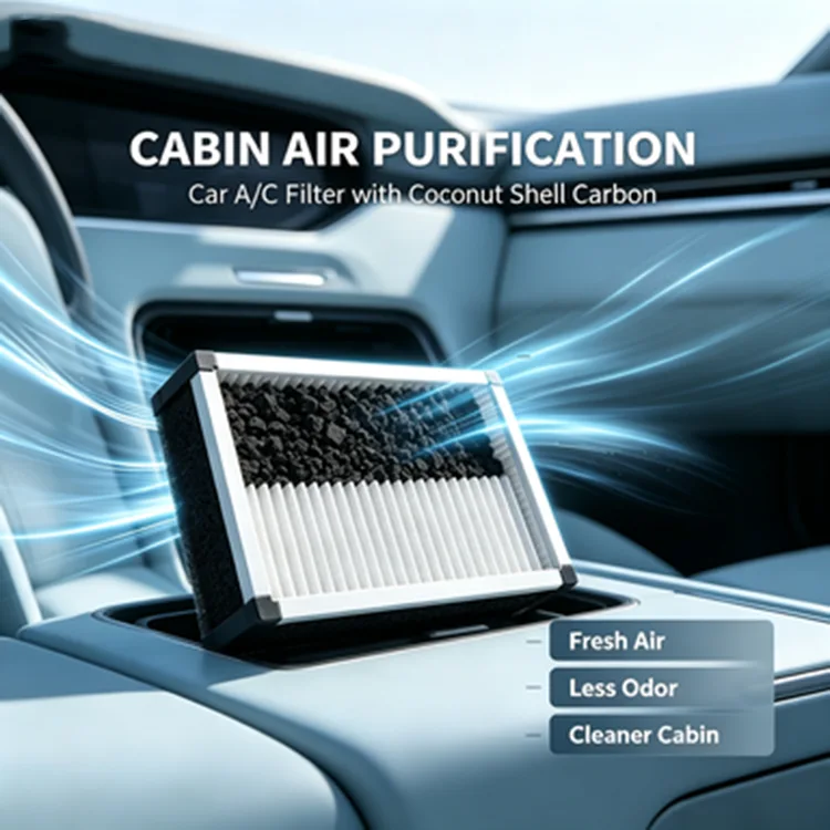 Capa de carbón activado del filtro de aire del automóvil