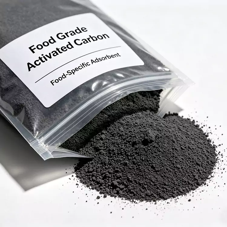 Carbón activado con cáscara de coco de calidad alimentaria