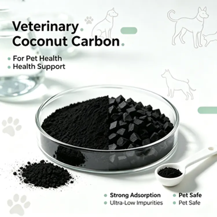 Carbón activado medicinal para mascotas